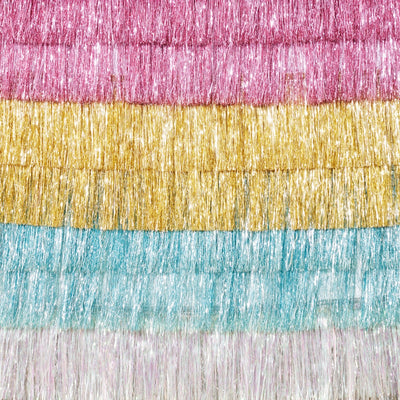 product image for silver iridescent tinsel fringe garland by meri meri mm 199074 4 79