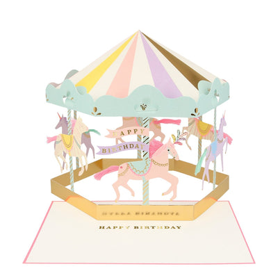 product image of carousel stand up birthday card by meri meri mm 201980 1 561