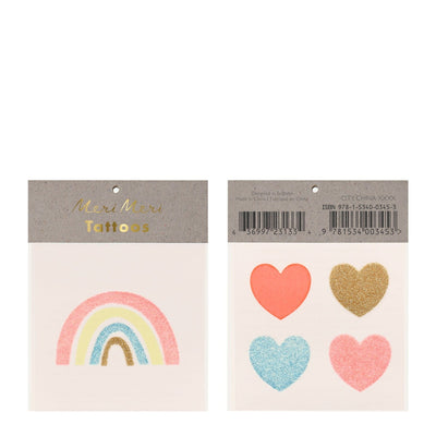 product image of rainbow hearts small tattoos by meri meri mm 206110 1 539