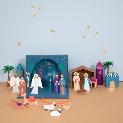 product image for nativity paper craft advent calendar by meri meri mm 208702 6 31