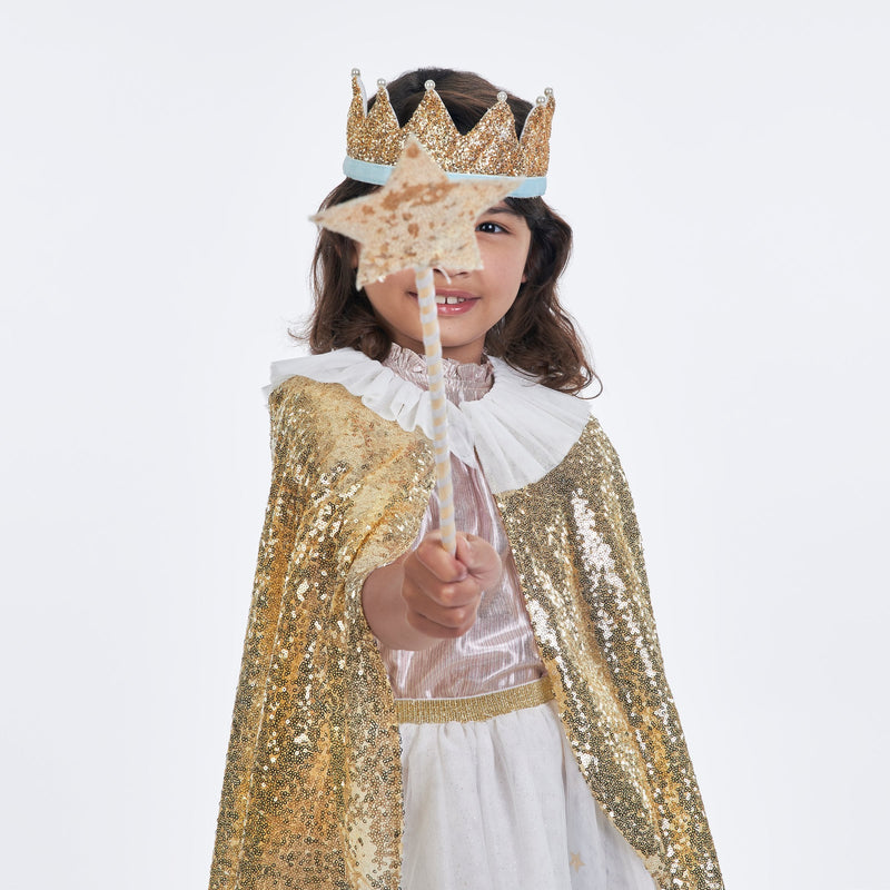 media image for gold sparkle cape costume by meri meri mm 209008 5 289