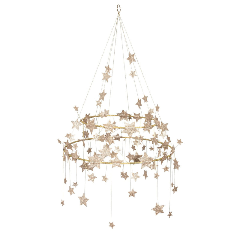 media image for gold sparkle star chandelier by meri meri mm 210367 1 244