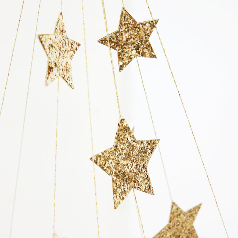 media image for gold sparkle star chandelier by meri meri mm 210367 2 230