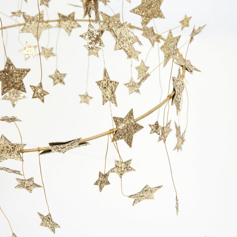 media image for gold sparkle star chandelier by meri meri mm 210367 3 250