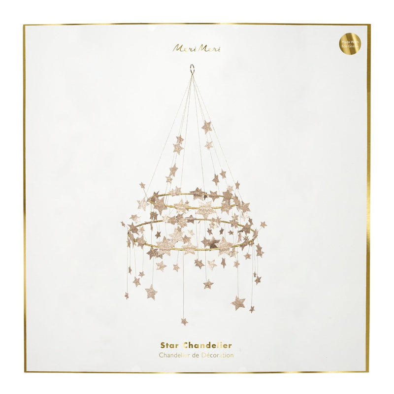 media image for gold sparkle star chandelier by meri meri mm 210367 4 248