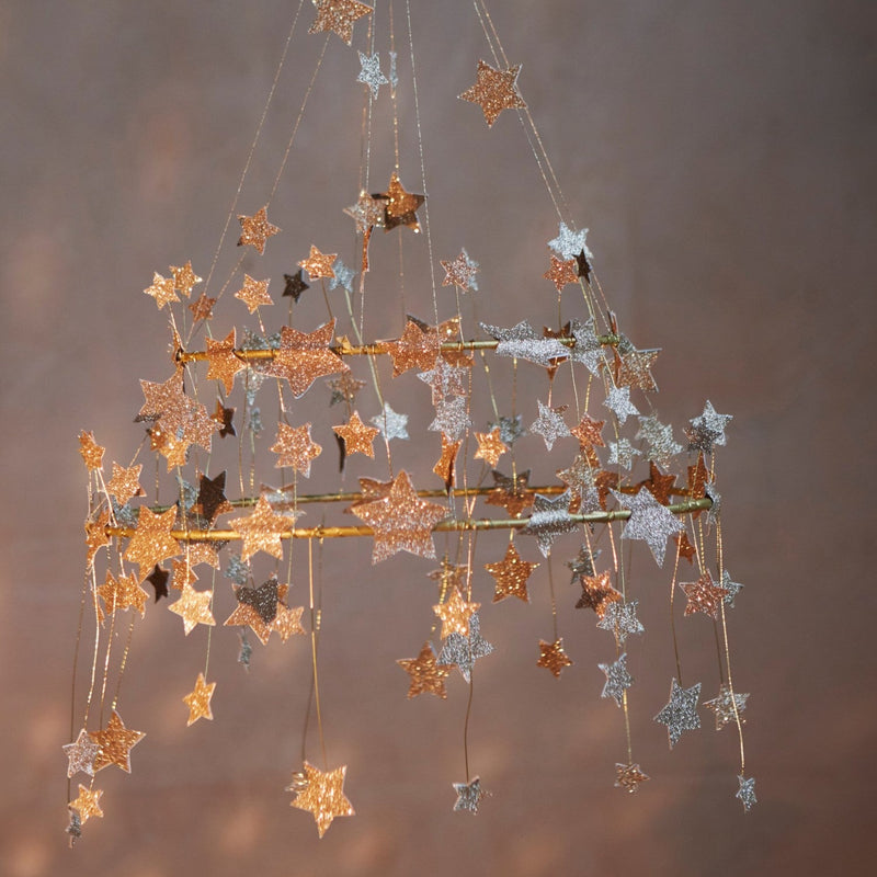 media image for gold sparkle star chandelier by meri meri mm 210367 5 266
