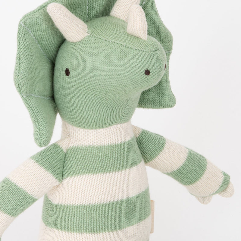 media image for small triceratops knitted toy by meri meri mm 211213 4 213