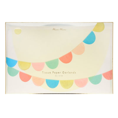 product image for rainbow tissue paper scallop garlands by meri meri mm 211366 5 56