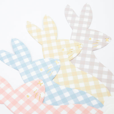 product image for gingham bunny napkins by meri meri mm 218584 2 78