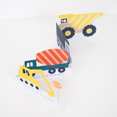 product image for construction vehicles birthday card by meri meri mm 223488 2 35