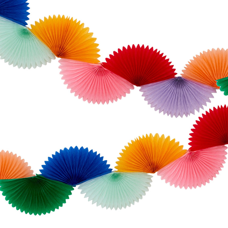 media image for rainbow honeycomb fan garland by meri meri mm 223848 1 25