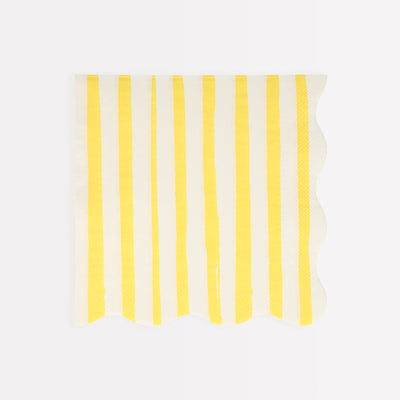 product image for yellow stripe partyware by meri meri mm 224505 3 83