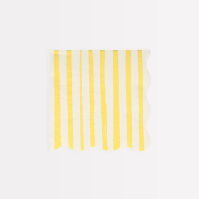 product image for yellow stripe partyware by meri meri mm 224505 4 89