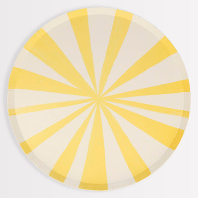 product image for yellow stripe partyware by meri meri mm 224505 1 32