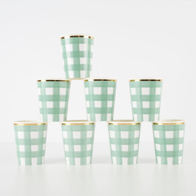 product image for green gingham partyware by meri meri mm 225288 2 92