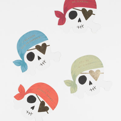 product image for pirate valentine cards set by meri meri mm 267655 4 16