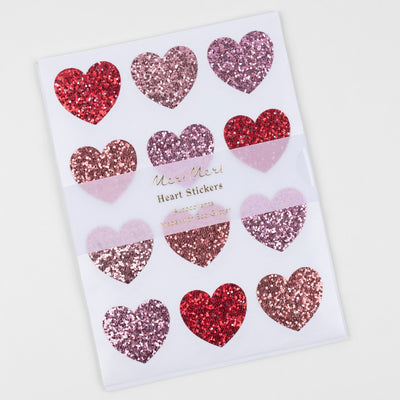 product image of glitter heart stickers by meri meri mm 271255 1 574