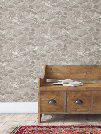 product image for Field Stone Wallpaper in Gray from the Mediterranean Collection by York Wallcoverings 65