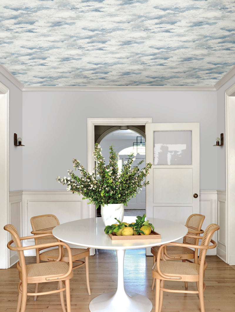 media image for Plein Air Wallpaper in Blue from the Mediterranean Collection by York Wallcoverings 261