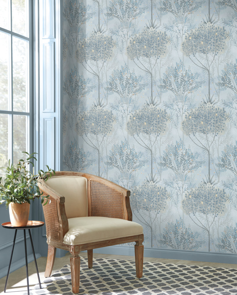 media image for Orchard Wallpaper in Blue/Gray from the Mediterranean Collection by York Wallcoverings 258
