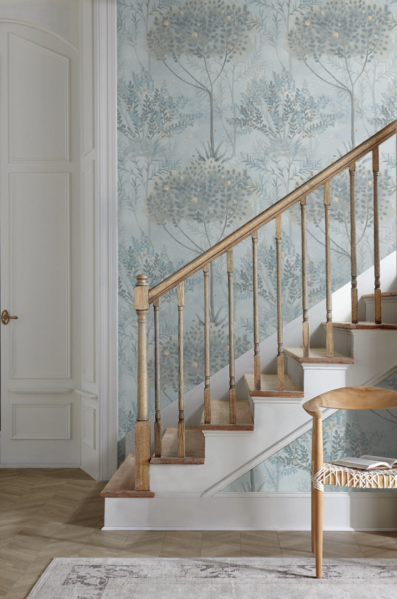 media image for Orchard Wallpaper in Blue/Gray from the Mediterranean Collection by York Wallcoverings 237