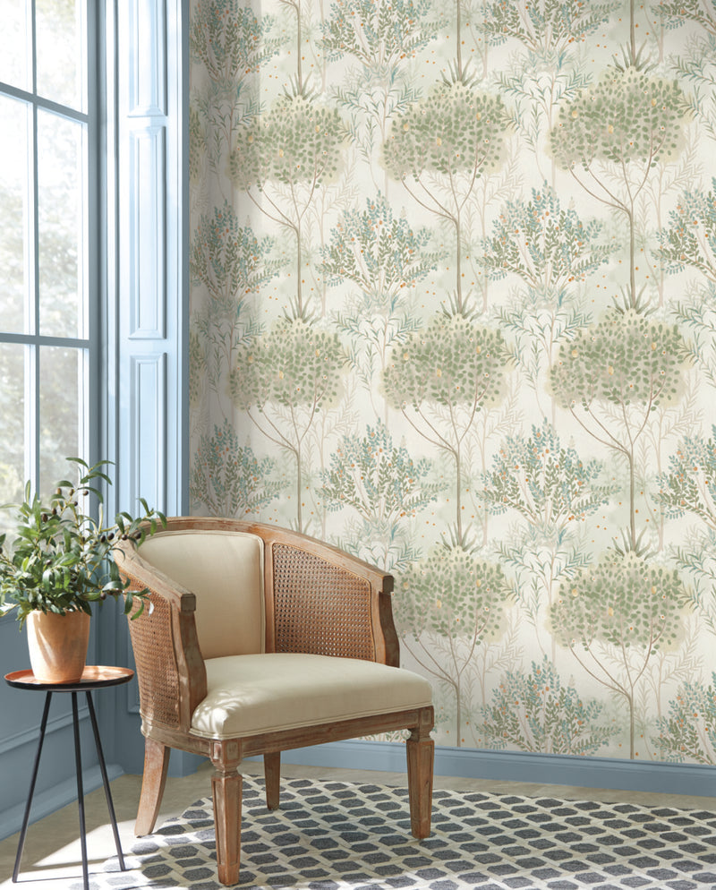 media image for Orchard Wallpaper in Beige from the Mediterranean Collection by York Wallcoverings 246