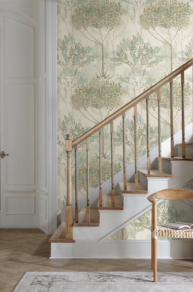media image for Orchard Wallpaper in Beige from the Mediterranean Collection by York Wallcoverings 294