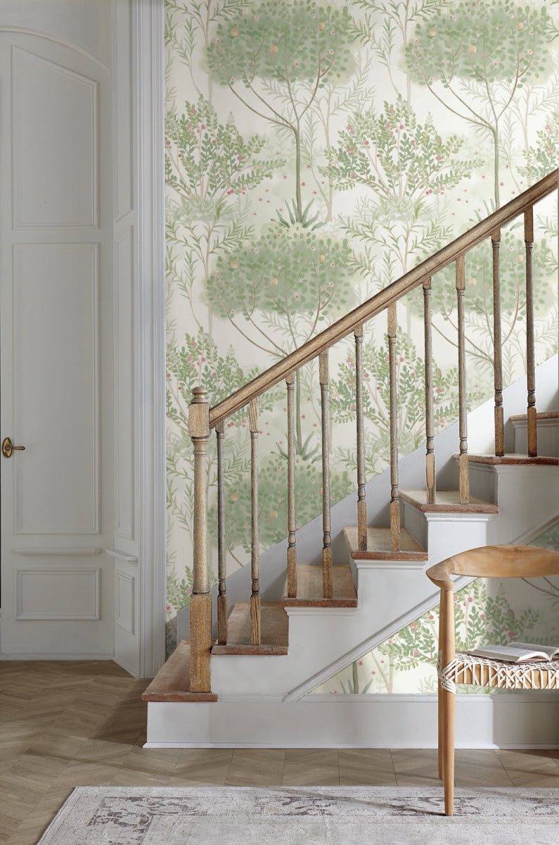 media image for Orchard Wallpaper in White/Green from the Mediterranean Collection by York Wallcoverings 21