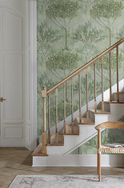 product image for Orchard Wallpaper in Green from the Mediterranean Collection by York Wallcoverings 12