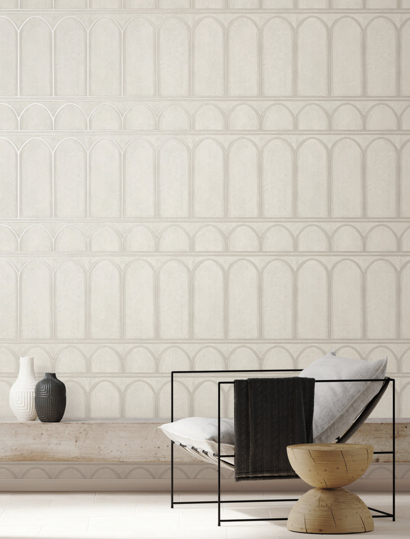 media image for Arches Wallpaper in Beige/Pearl from the Mediterranean Collection by York Wallcoverings 284