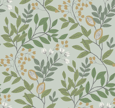 product image for Eden Retreat Wallpaper in Green/Gold from the Mediterranean Collection by York Wallcoverings 20