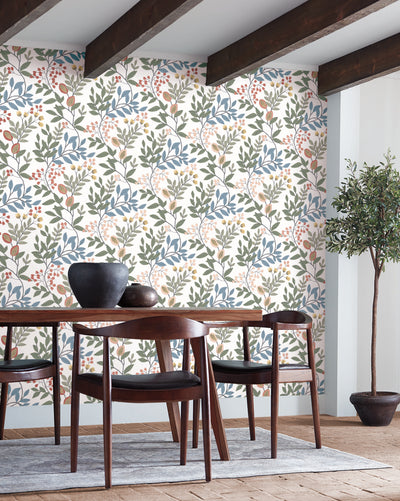 product image for Eden Retreat Wallpaper in White/Multi from the Mediterranean Collection by York Wallcoverings 55