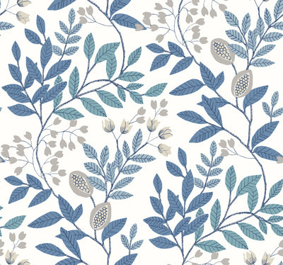 product image of sample eden retreat wallpaper in white blue from the mediterranean collection by york wallcoverings 1 577