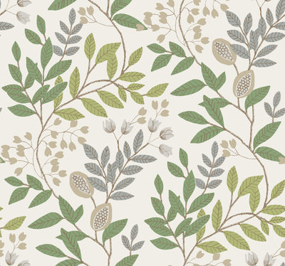 product image of sample eden retreat wallpaper in beige green from the mediterranean collection by york wallcoverings 1 565
