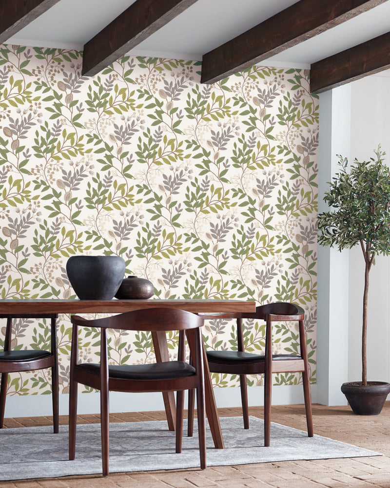 media image for Eden Retreat Wallpaper in Beige/Green from the Mediterranean Collection by York Wallcoverings 267