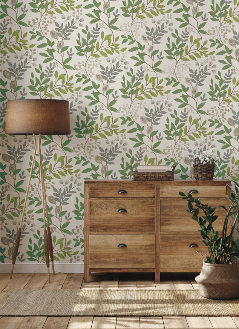 media image for Eden Retreat Wallpaper in Beige/Green from the Mediterranean Collection by York Wallcoverings 26
