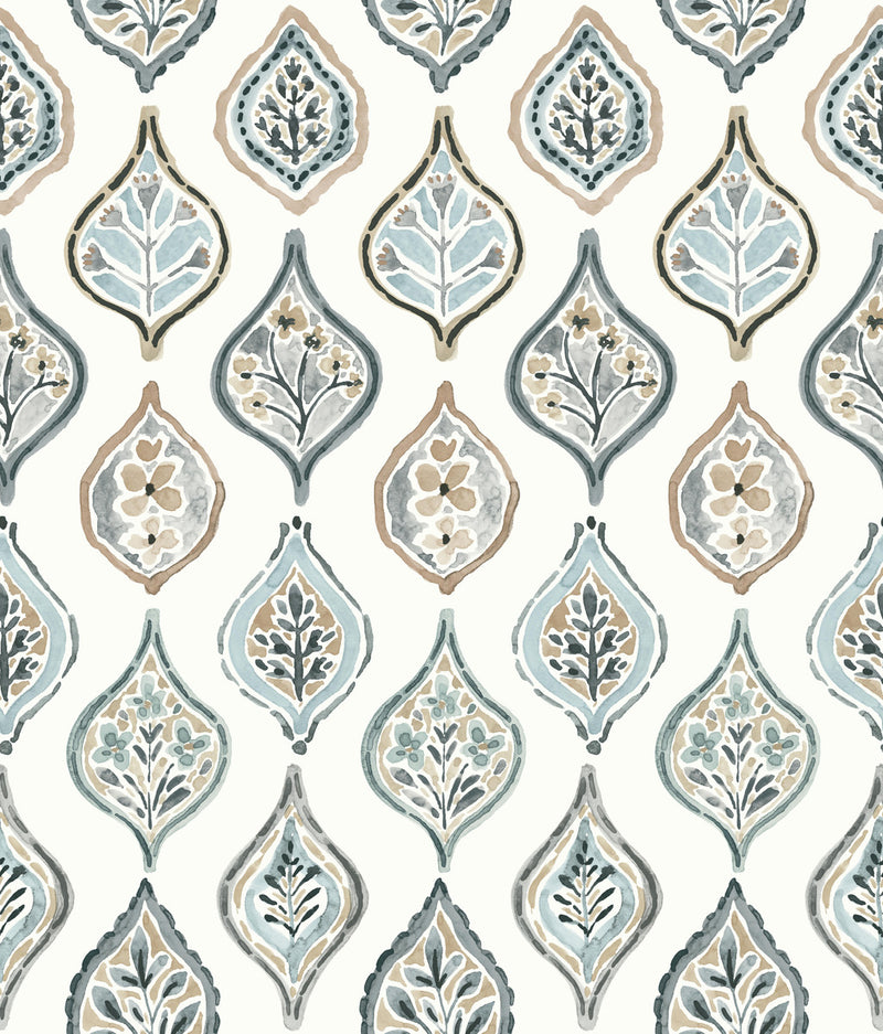 media image for sample marketplace motif wallpaper in white neutral beige from the mediterranean collection by york wallcoverings 1 233