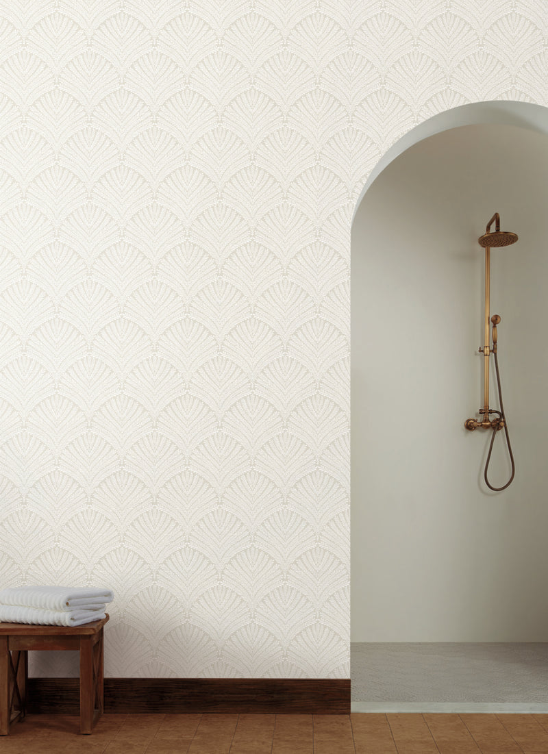 media image for Beachcomber Wallpaper in Off White/White from the Mediterranean Collection by York Wallcoverings 292