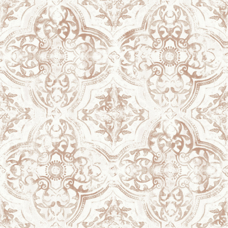 media image for sample quartet wallpaper in off white tan from the mediterranean collection by york wallcoverings 1 299