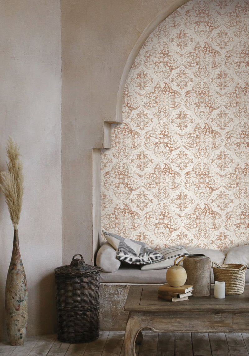 media image for Quartet Wallpaper in Off White/Tan from the Mediterranean Collection by York Wallcoverings 299