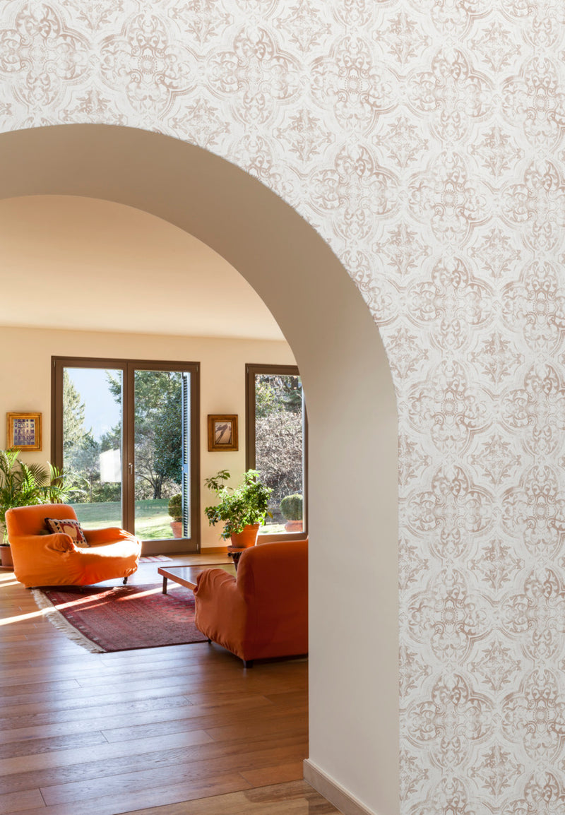 media image for Quartet Wallpaper in Off White/Tan from the Mediterranean Collection by York Wallcoverings 280