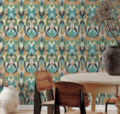 product image for Malta Wallpaper in Green/Teal/Gold from the Mediterranean Collection by York Wallcoverings 33