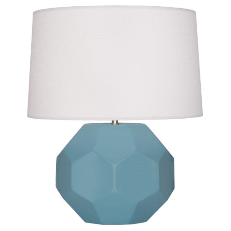 media image for matte steel blue franklin table lamp by robert abbey ra mob01 1 287