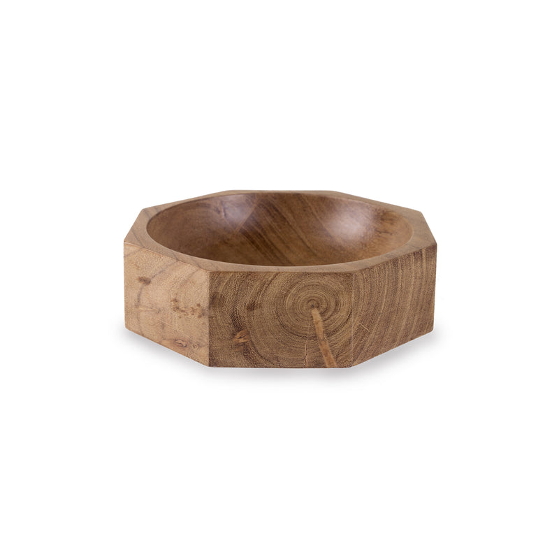 media image for acacia wood modernist octagonal bowl in various sizes design by sir madam 2 296
