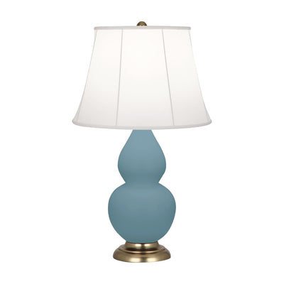 product image of matte steel blue glazed ceramic double gourd accent lamp by robert abbey ra mob14 1 571