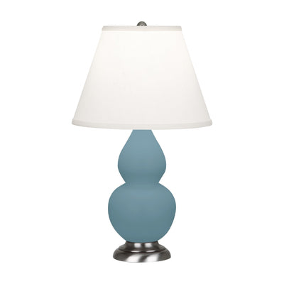 product image for matte steel blue glazed ceramic double gourd accent lamp by robert abbey ra mob14 4 85