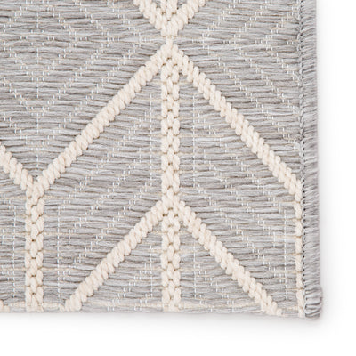 product image for galloway indoor outdoor chevron gray cream rug design by jaipur 2 4