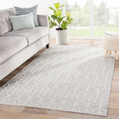 product image for galloway indoor outdoor chevron gray cream rug design by jaipur 5 10
