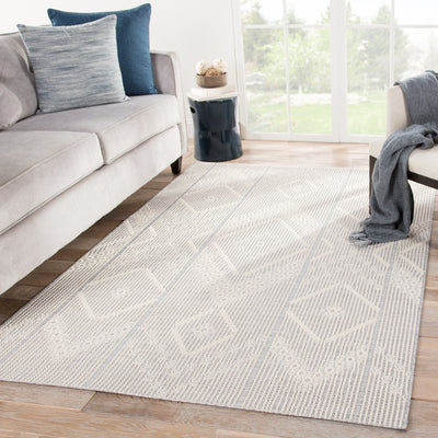 product image for Shiloh Indoor/ Outdoor Tribal Gray & Cream Area Rug 58