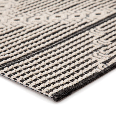 product image for Shiloh Indoor/ Outdoor Tribal Dark Gray & Cream Area Rug 80